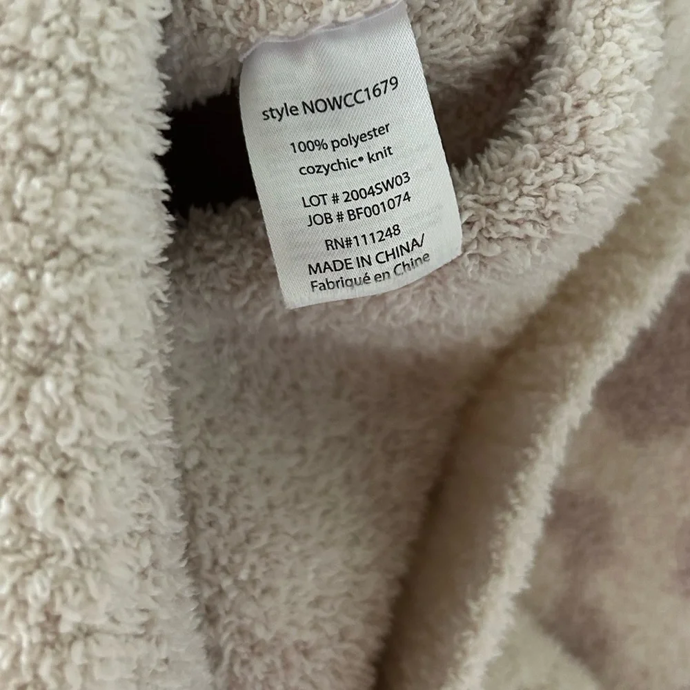 Barefoot Dreams CozyChic Leopard Cardigan in Cream / Stone - Picture 4 of 6